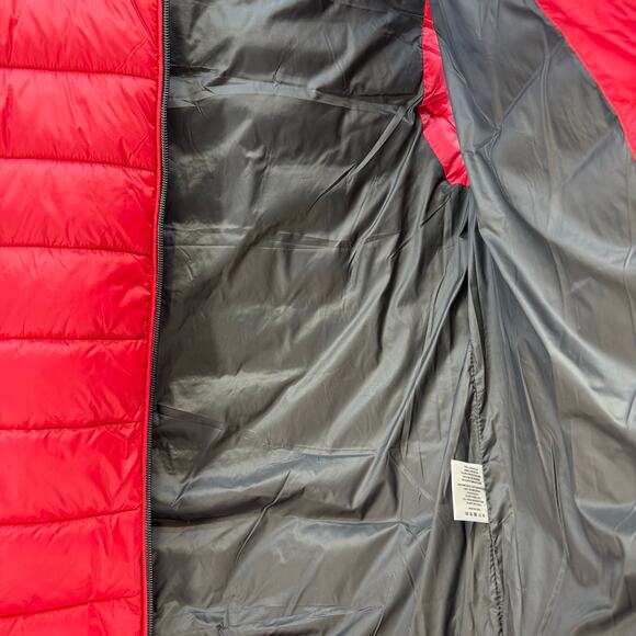 Zyia Active Puffer Vest Women's S Red White Black Hooded Outdoor Athleisure EUC - Picture 5 of 13